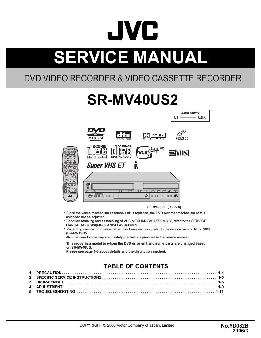 Jvc SRMV 40 US 2 Service Manual