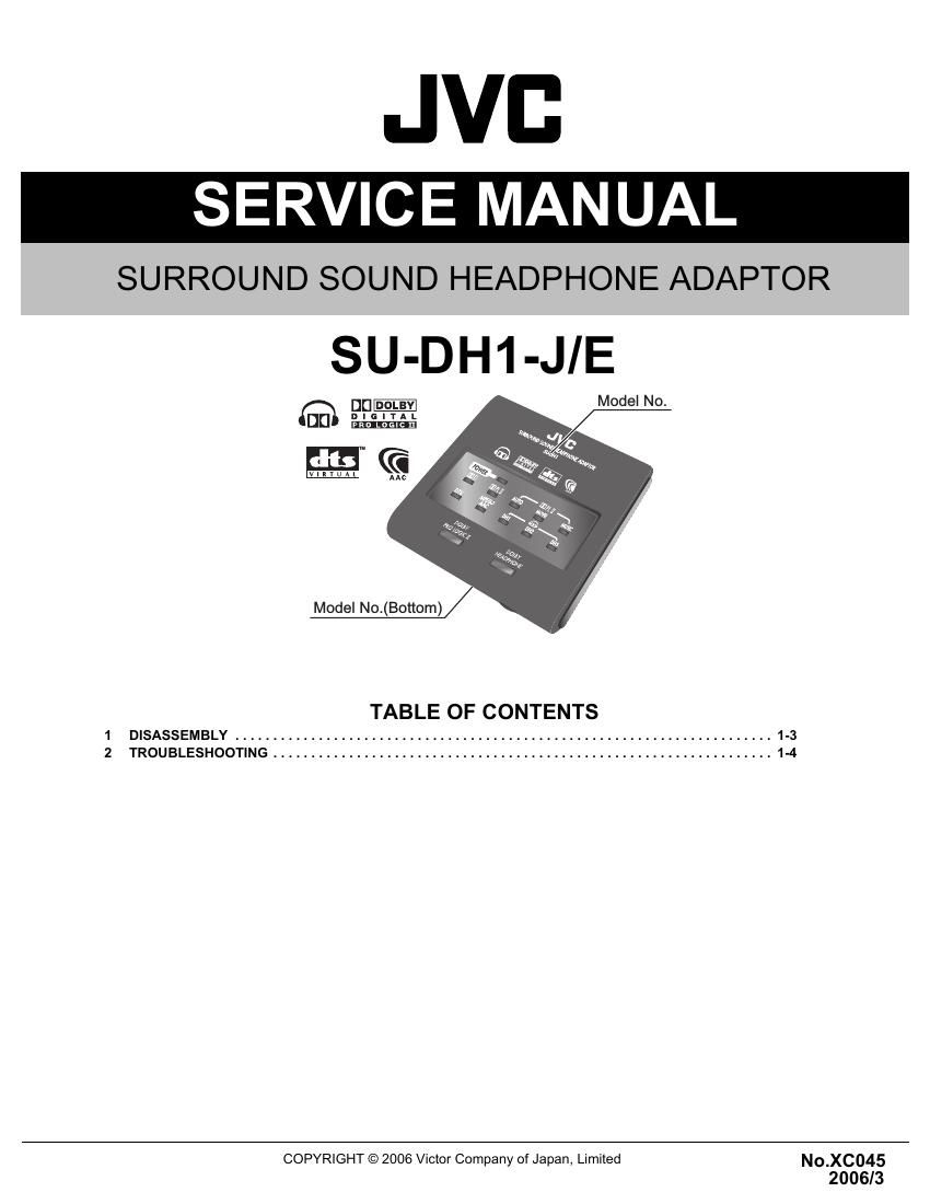 Jvc SUDH 1 JE Service Manual