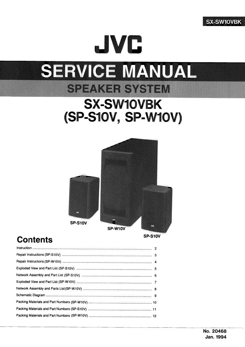 Jvc SXSW 10 VBP Service Manual