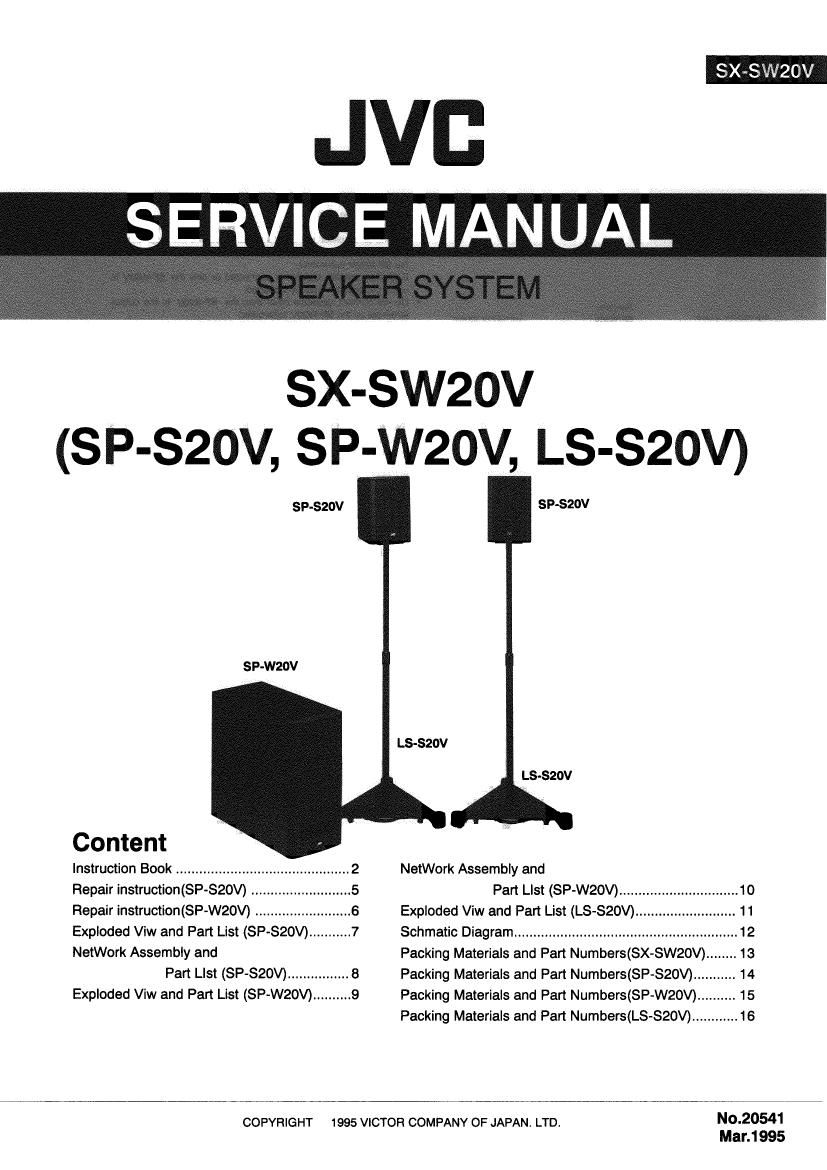 Jvc SXSW 20 V Service Manual