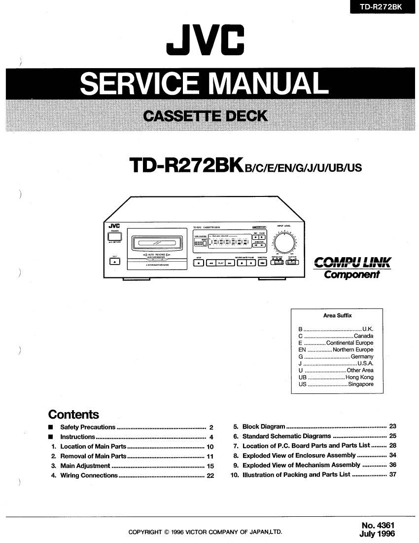Jvc TDR 272 BK Service Manual