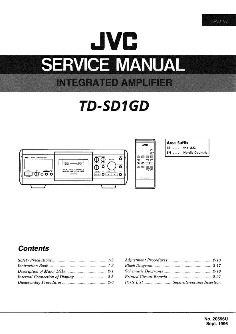 Jvc TDSD 1 Service Manual