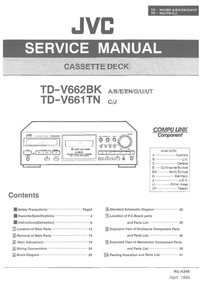 Jvc TDV 661 TN Service Manual