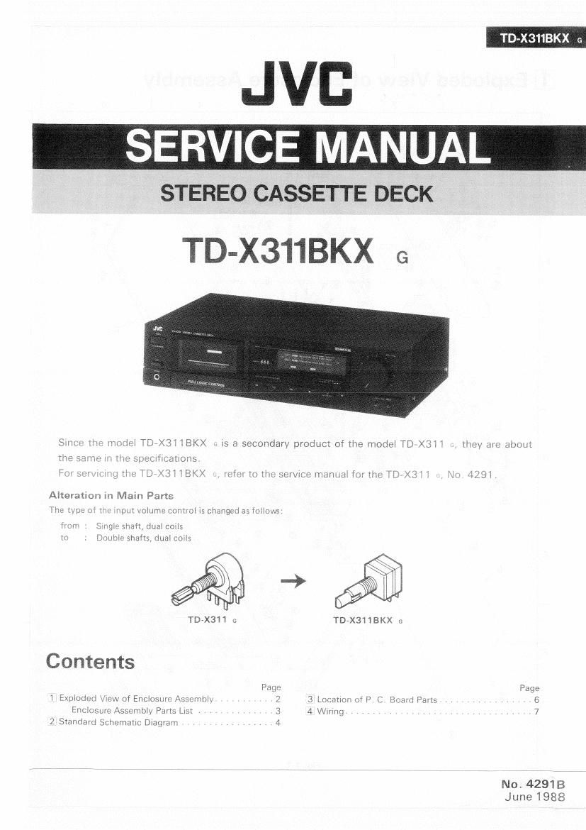 Jvc TDX 311 BKX Service Manual