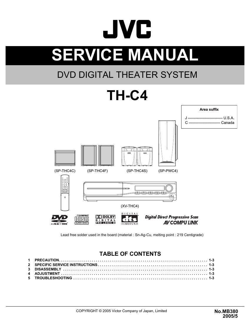 Jvc THC 4 Service Manual