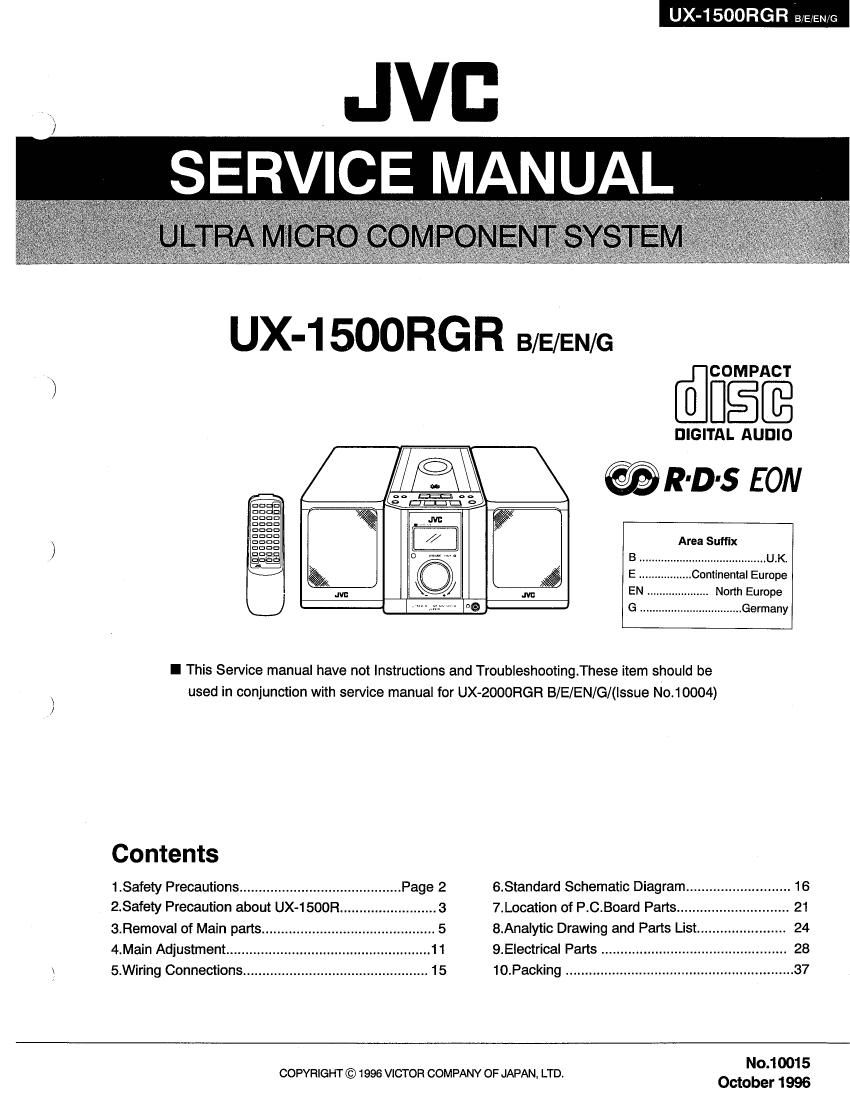 Jvc UX 1500 RGR Service Manual