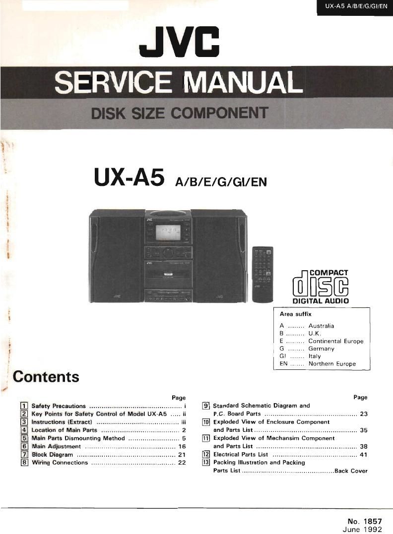 Jvc UXA 5 Service Manual
