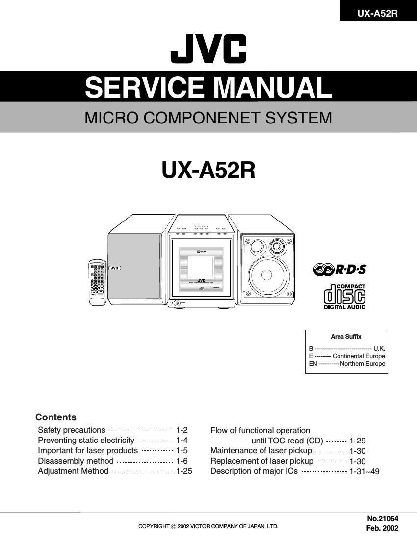 Jvc UXA 52 R Service Manual
