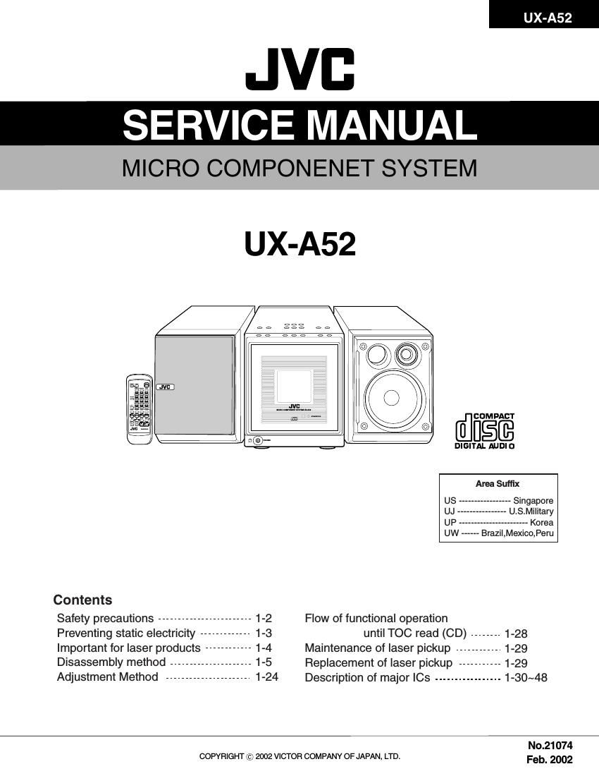 Jvc UXA 52 Service Manual