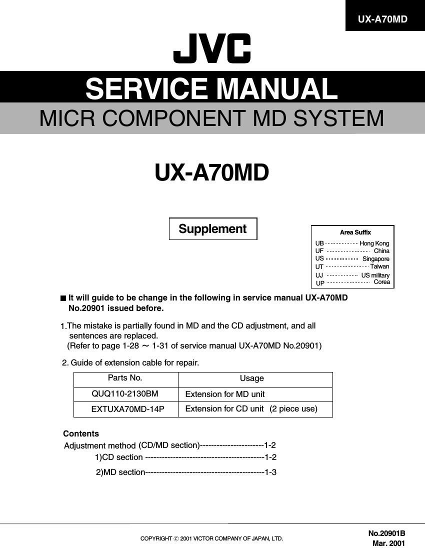 Jvc UXA 70 MD Service Manual 2
