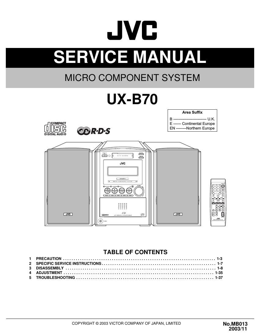 Jvc UXB 70 Service Manual