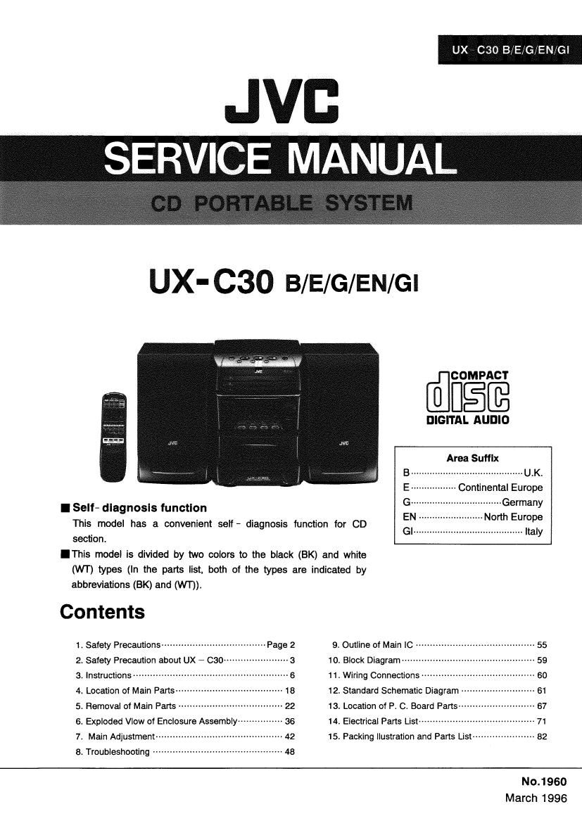 Jvc UXC 30 Service Manual