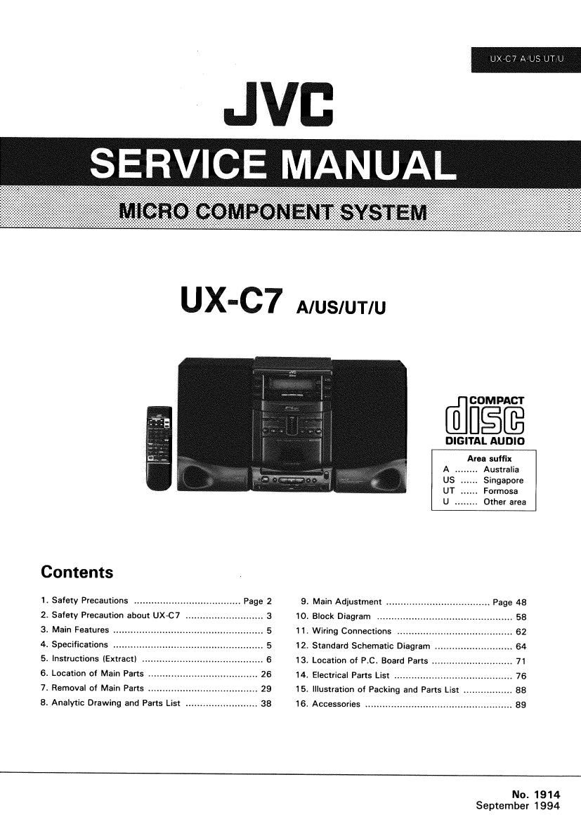 Jvc UXC 7 Service Manual