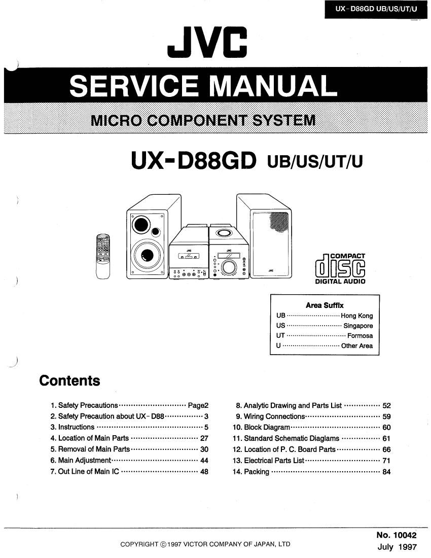 Jvc UXD 88 GD Service Manual