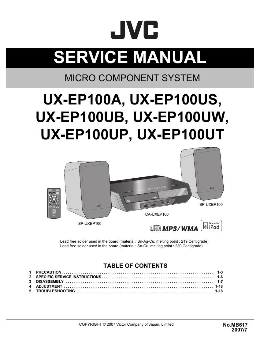 Jvc UXEP 100 A Service Manual