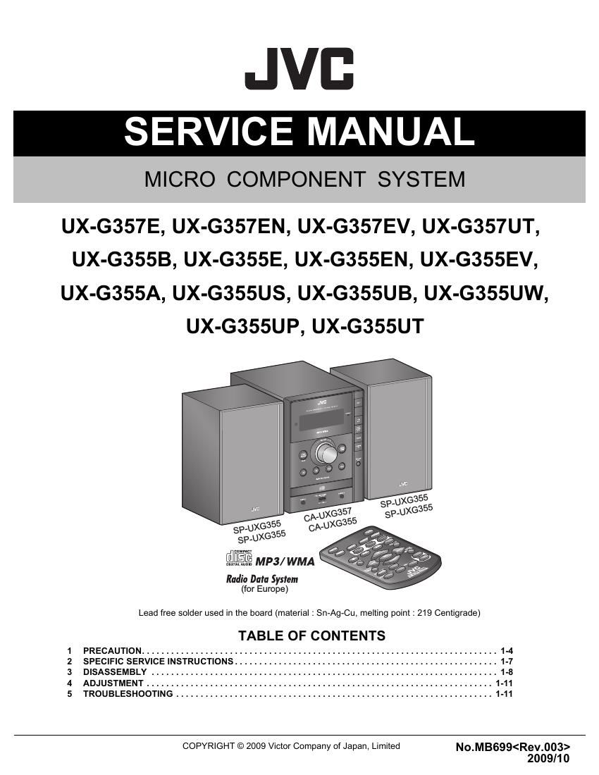 Jvc UXG 355 Service Manual