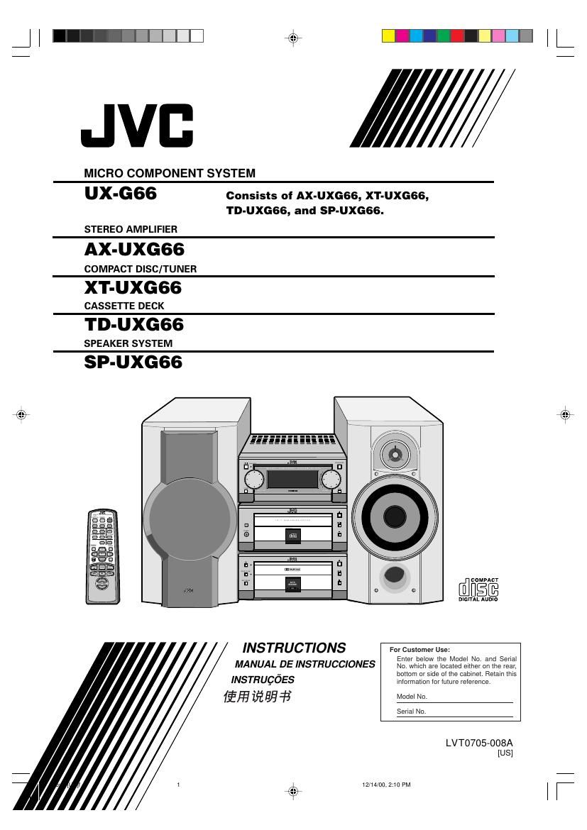 Jvc UXG 66 Owners Manual