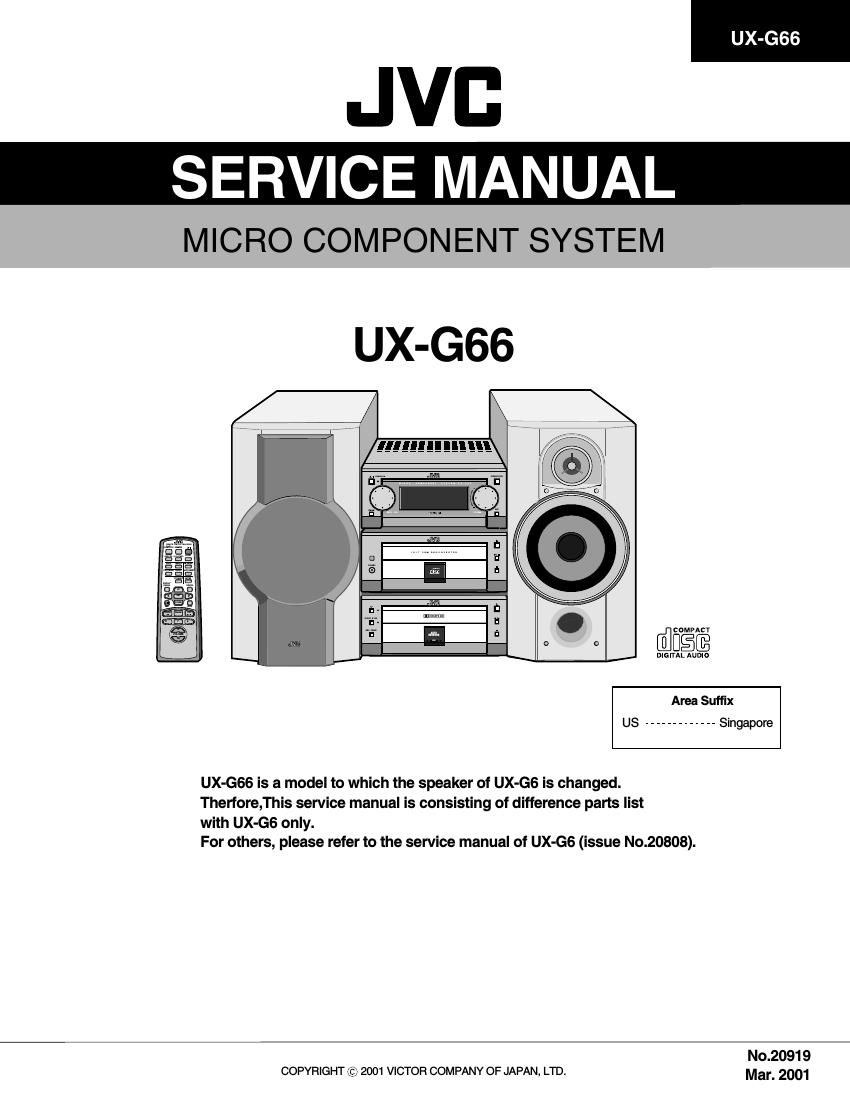 Jvc UXG 66 Service Manual