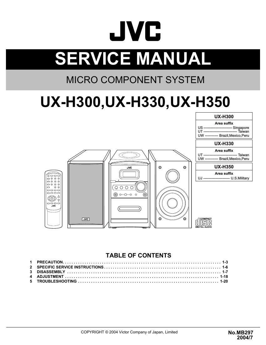 Jvc UXH 330 Service Manual