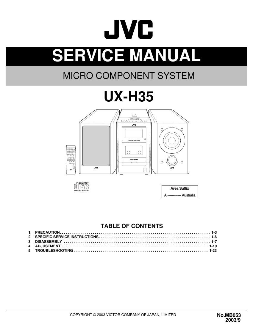 Jvc UXH 35 Service Manual