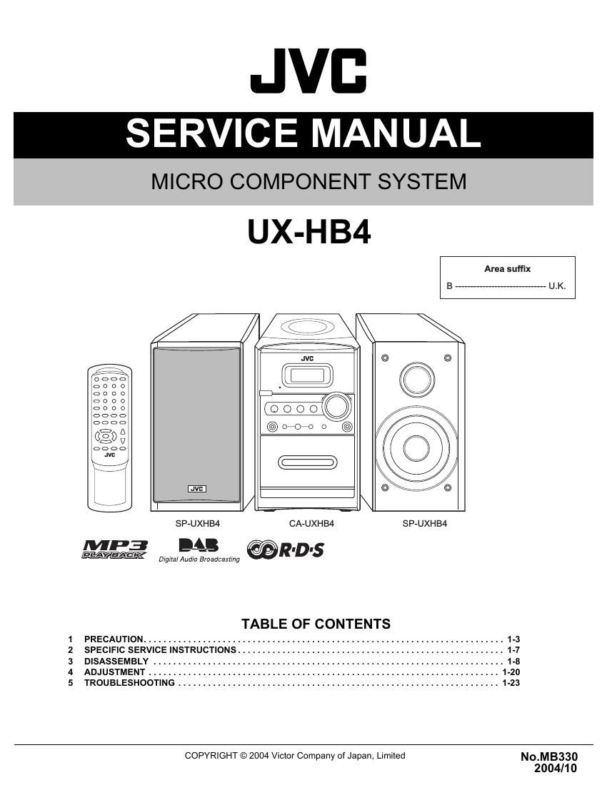 Jvc UXHB 4 Service Manual