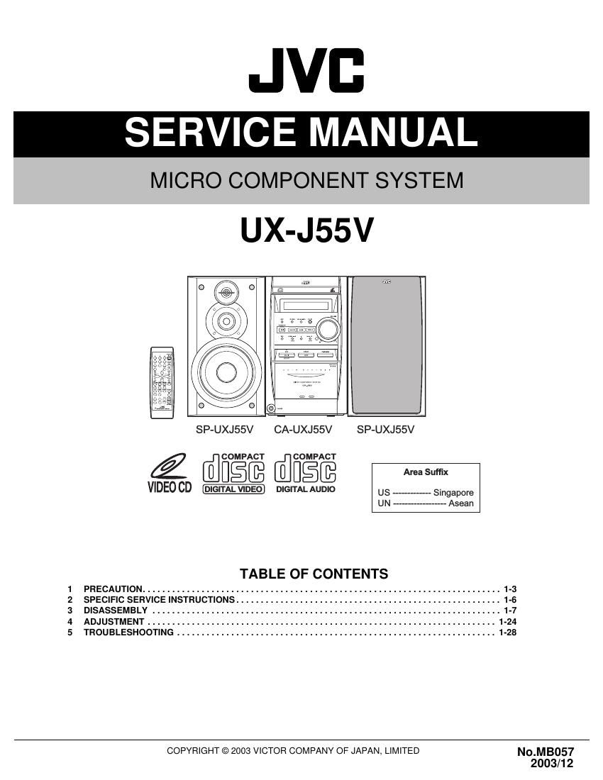 Jvc UXJ 55 V Service Manual