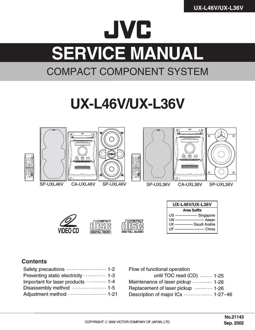 Jvc UXL 36 V Service Manual