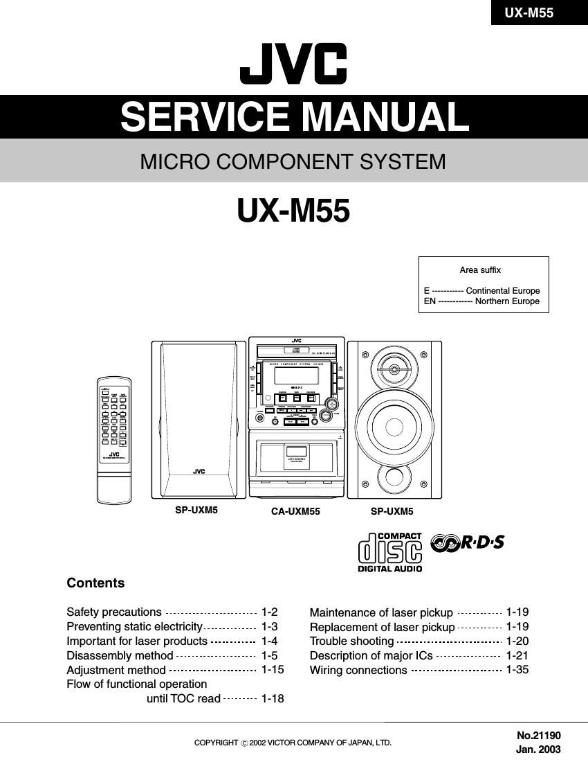 Jvc UXM 55 Service Manual