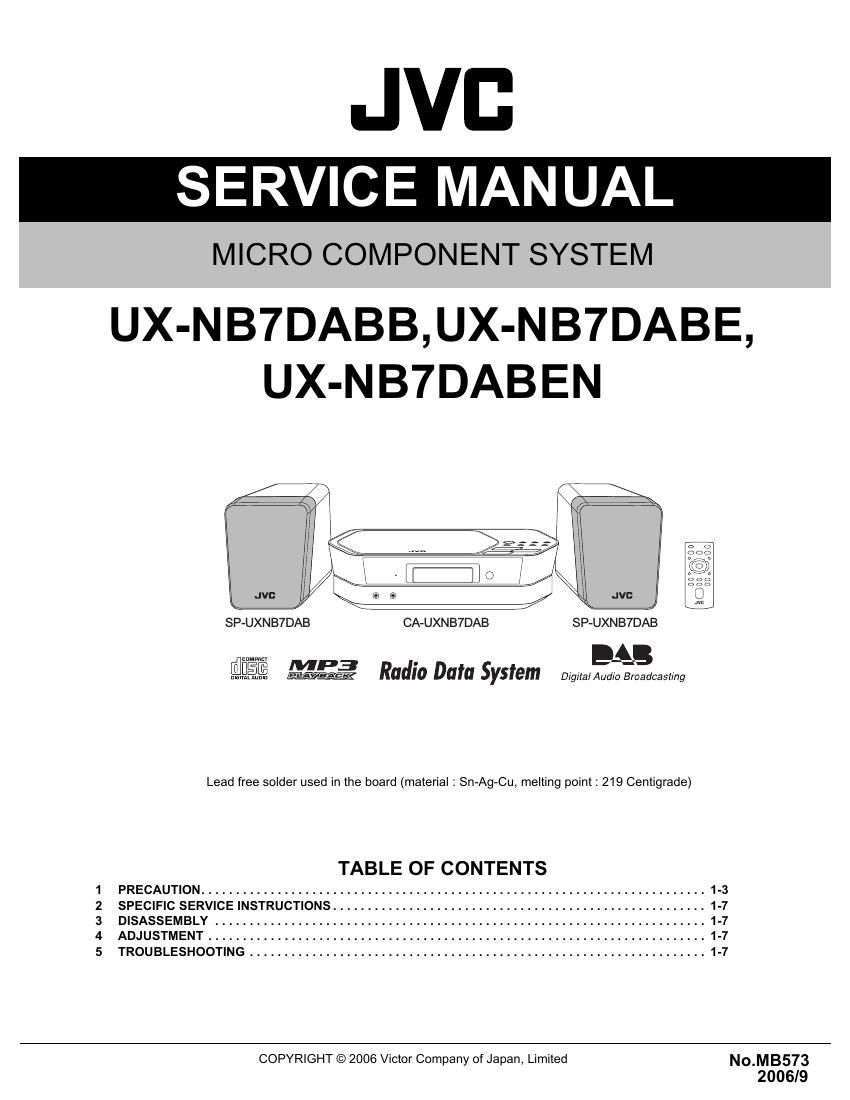 Jvc UXNB 7 DABE Service Manual