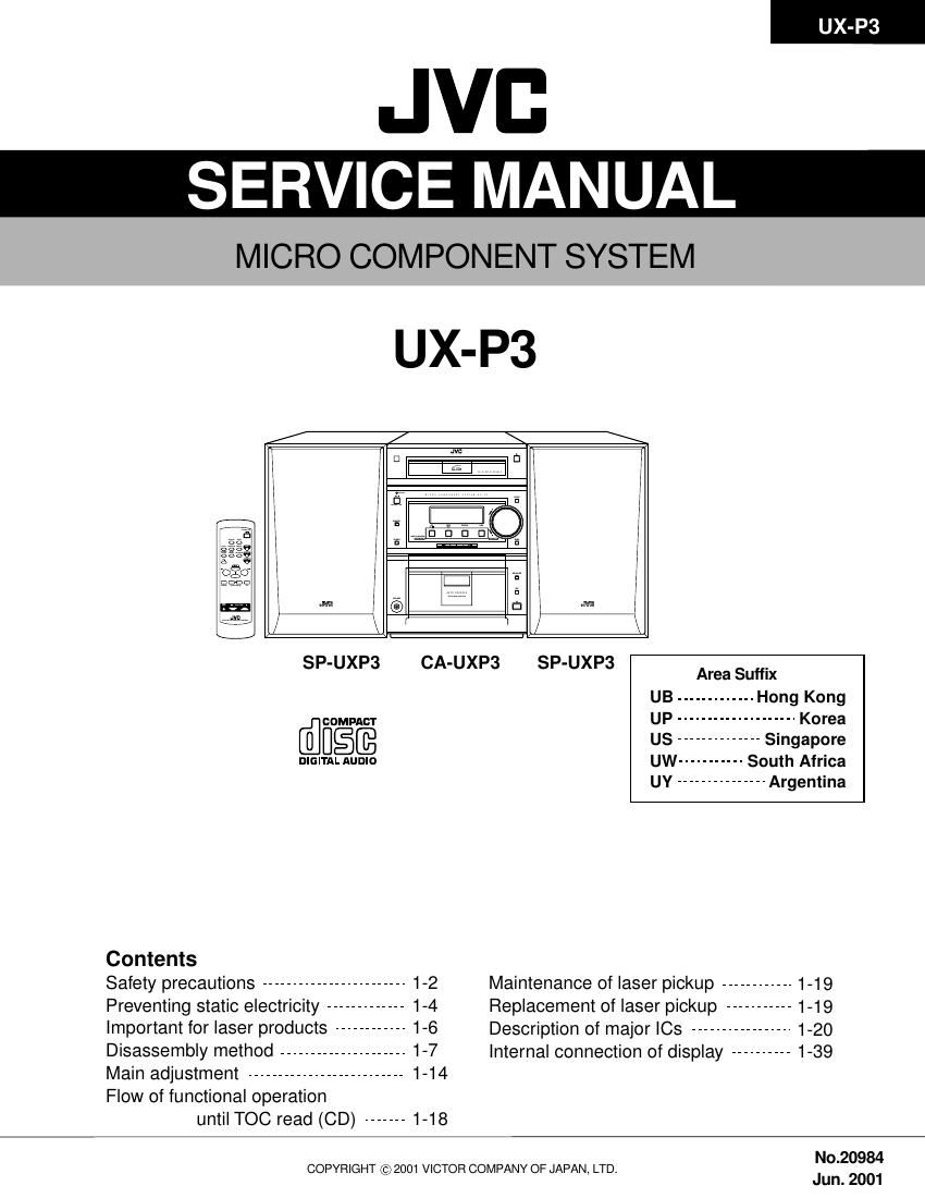 Jvc UXP 3 Service Manual
