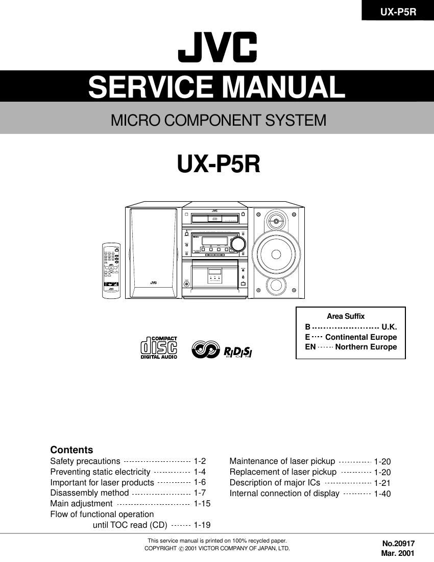 Jvc UXP 5 R Service Manual