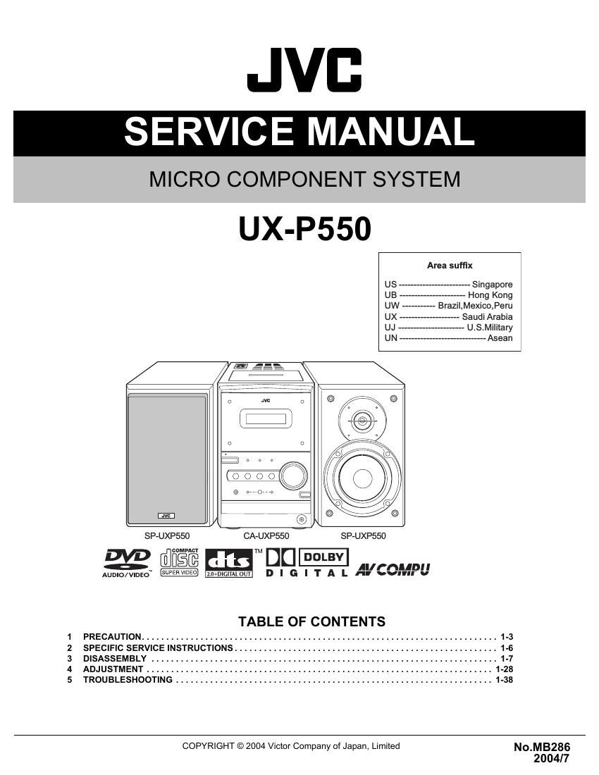 Jvc UXP 550 Service Manual