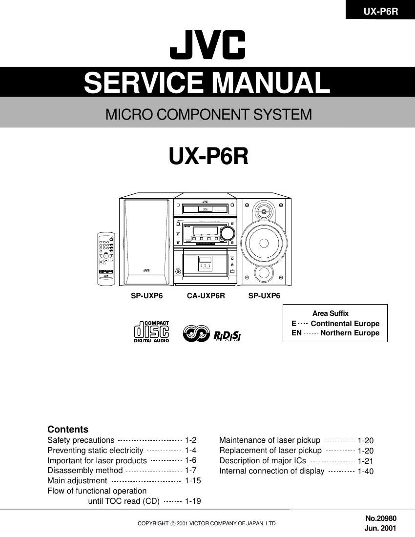 Jvc UXP 6 R Service Manual