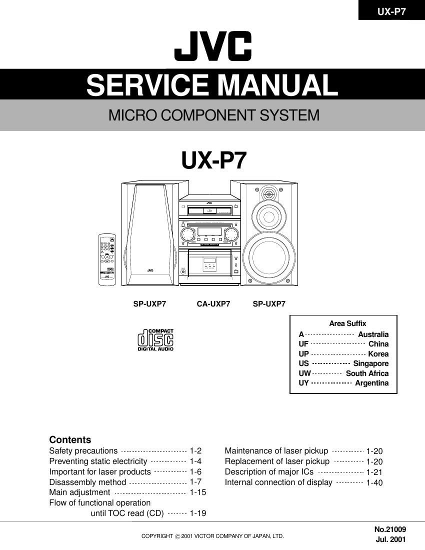 Jvc UXP 7 Service Manual
