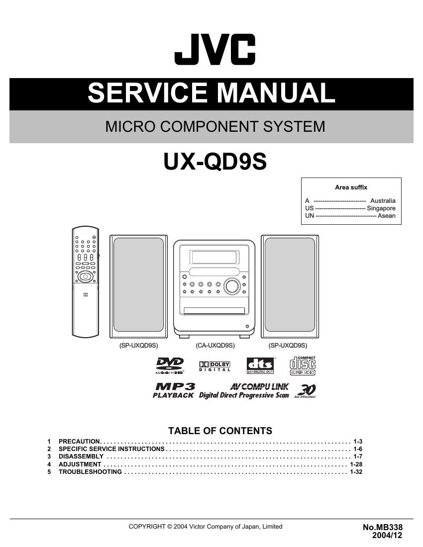 Jvc UXQD 9 S Schematic