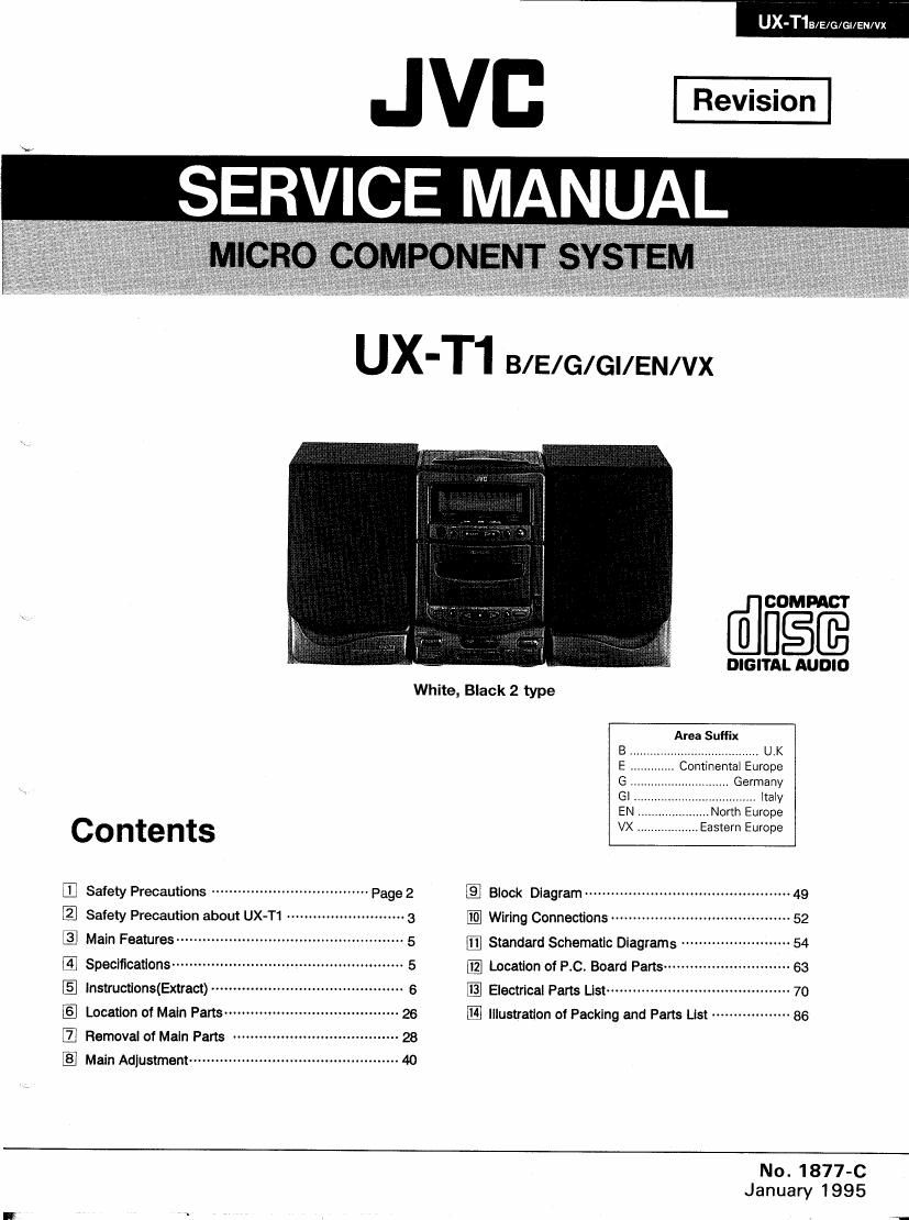 Jvc UXT 1 Service Manual