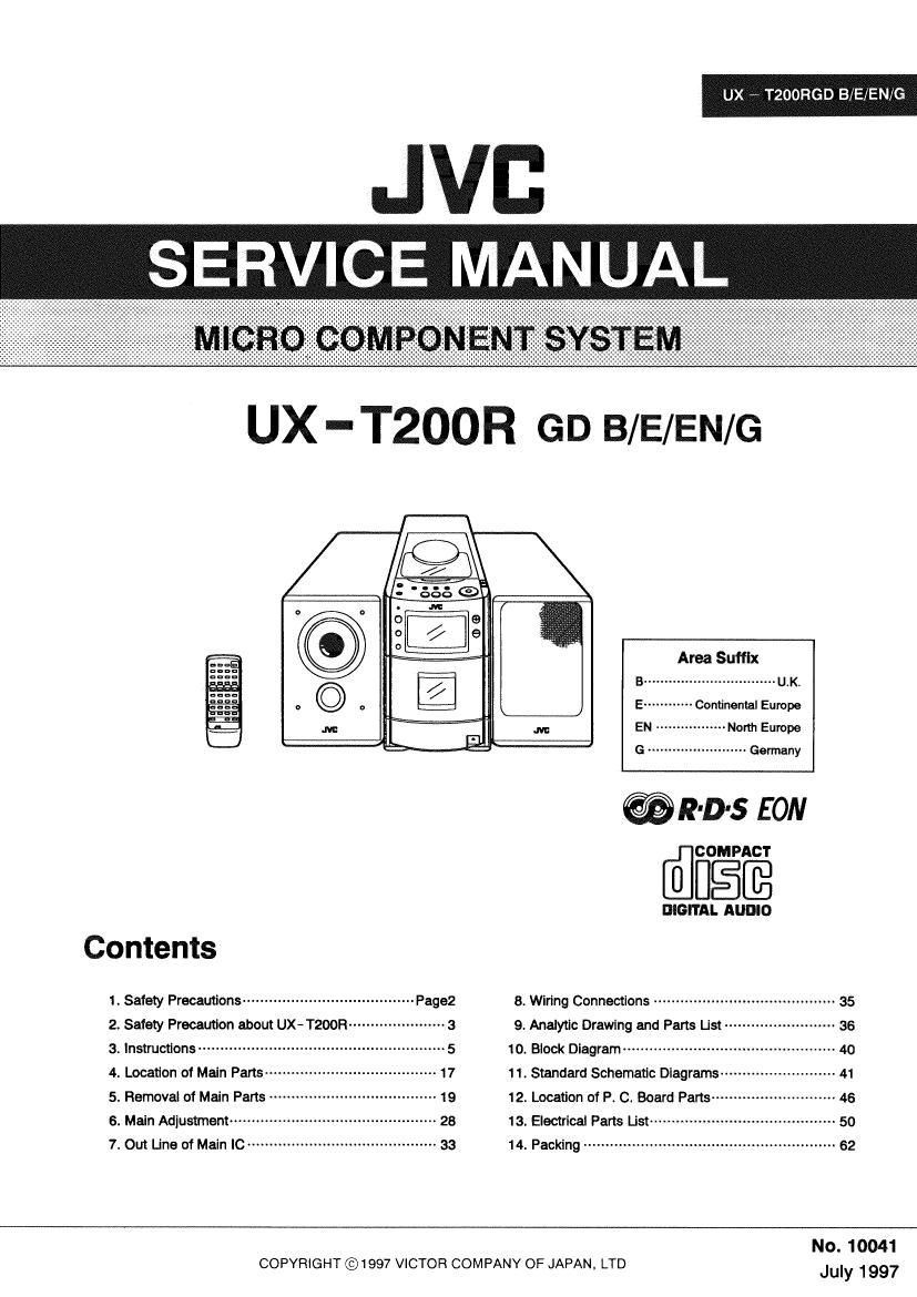 Jvc UXT 200 R Service Manual