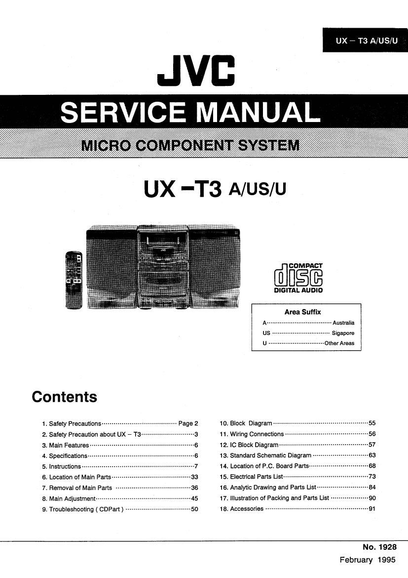 Jvc UXT 3 Service Manual