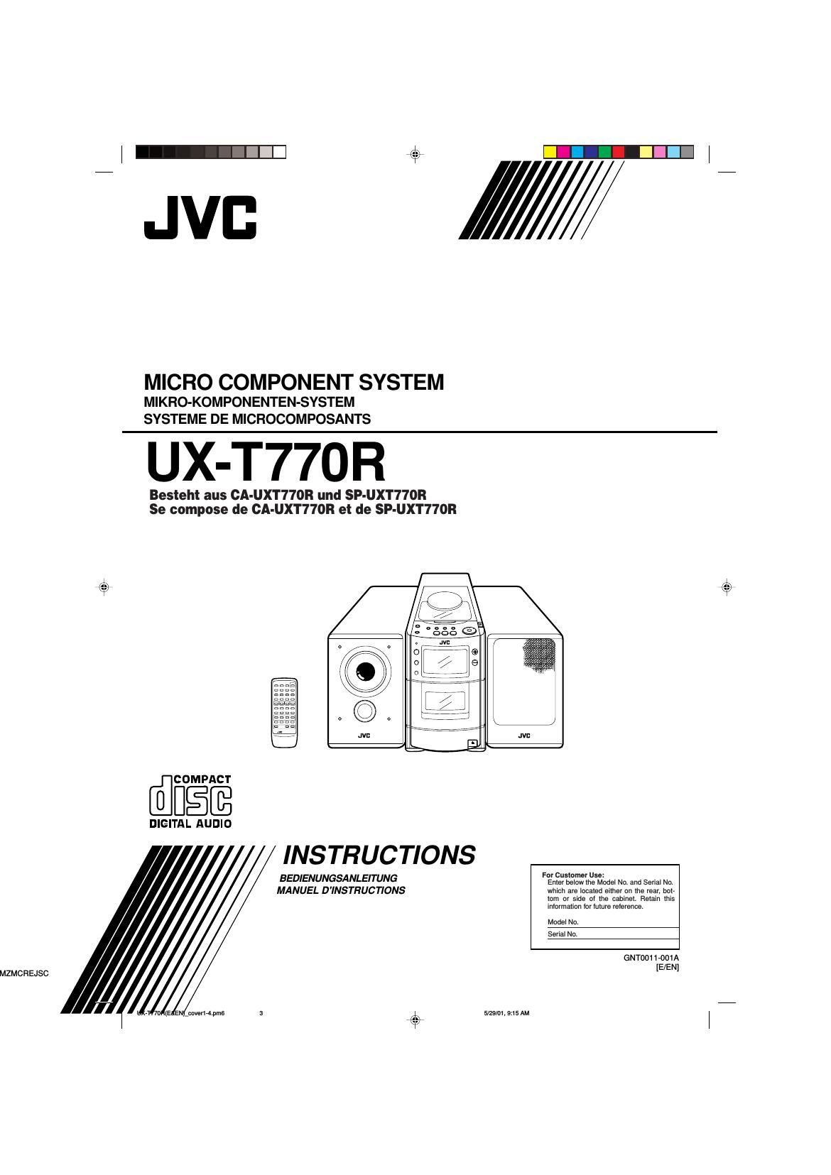 Jvc UXT 770 R Owners Manual