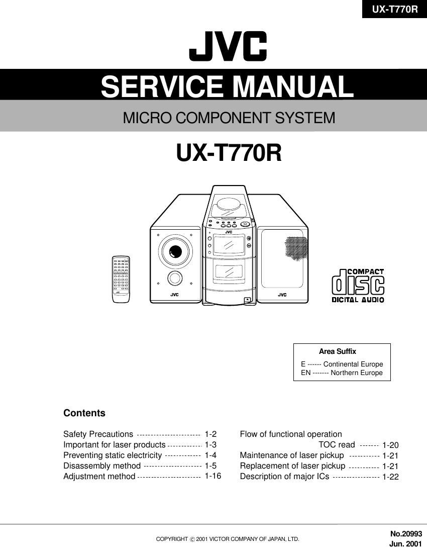 Jvc UXT 770 R Service Manual