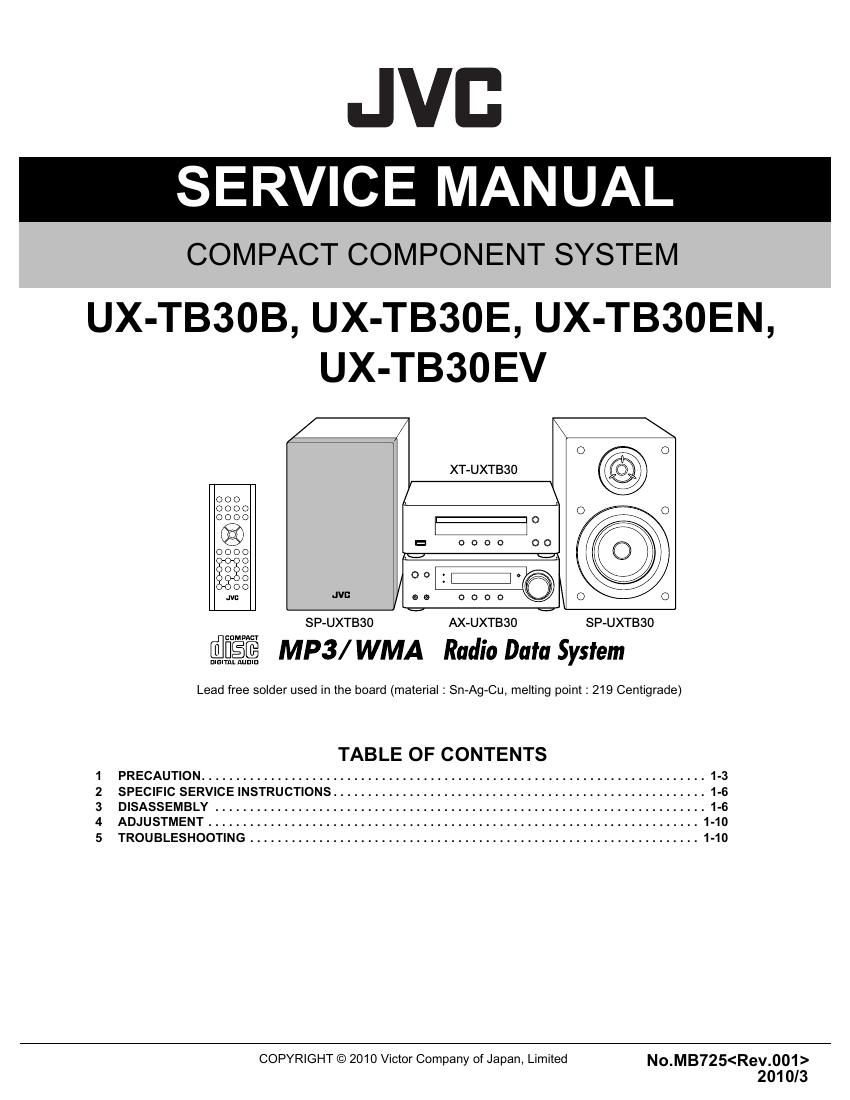 Jvc UXTB 30 Service Manual