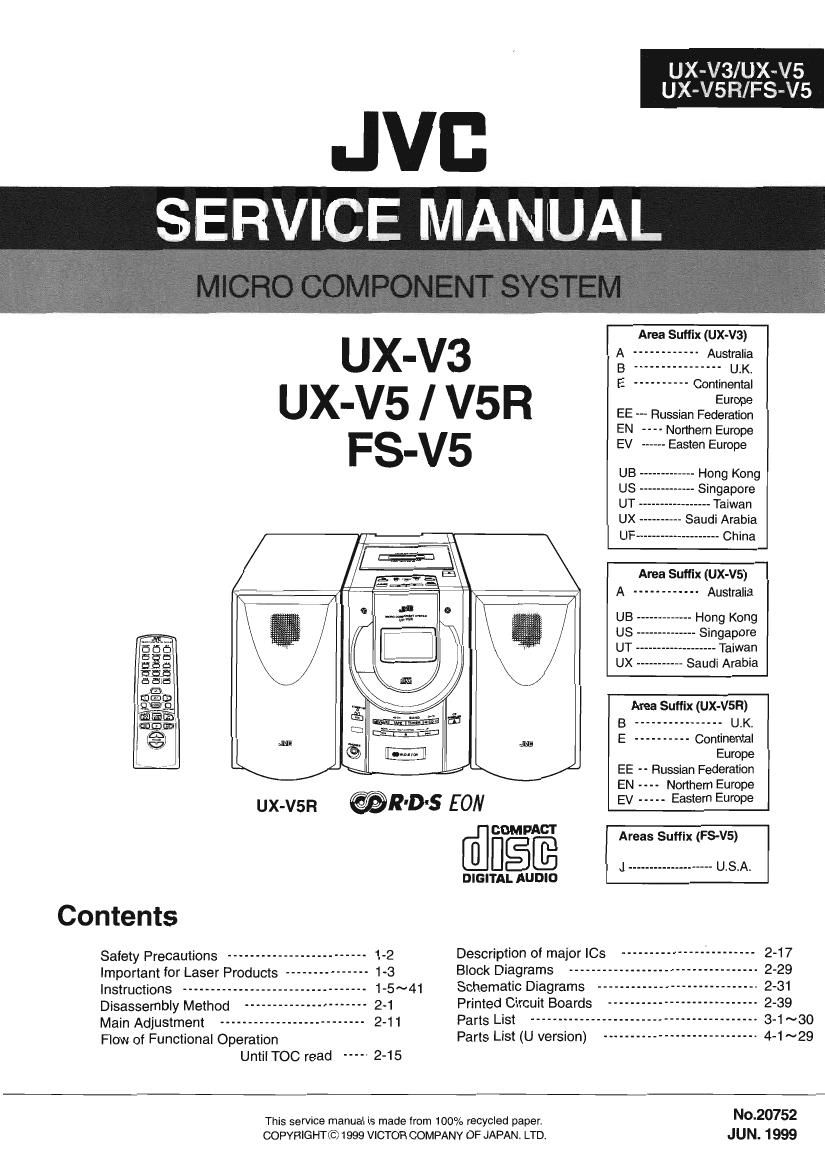 Jvc UXV 5 R Service Manual