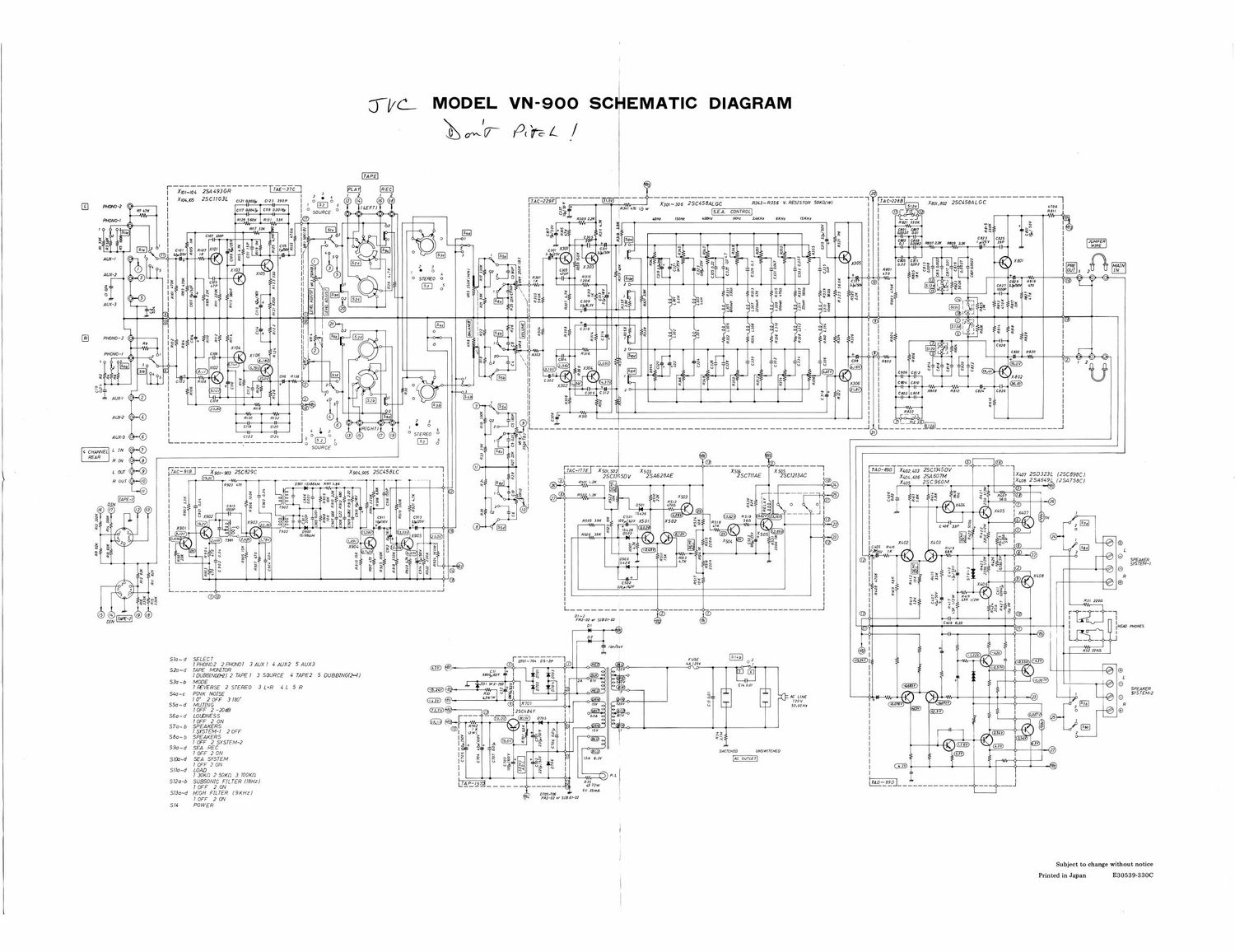 Jvc VN 900 Schematic