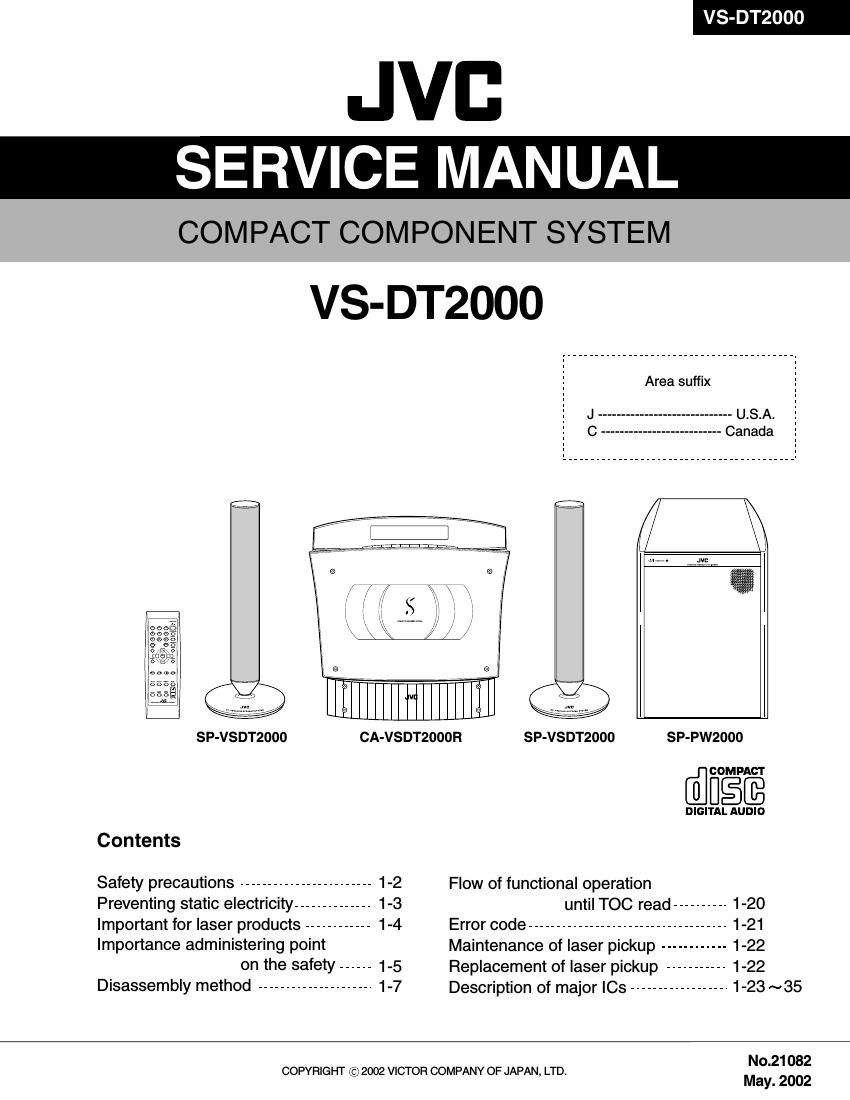 Jvc VSDT 2000 Service Manual