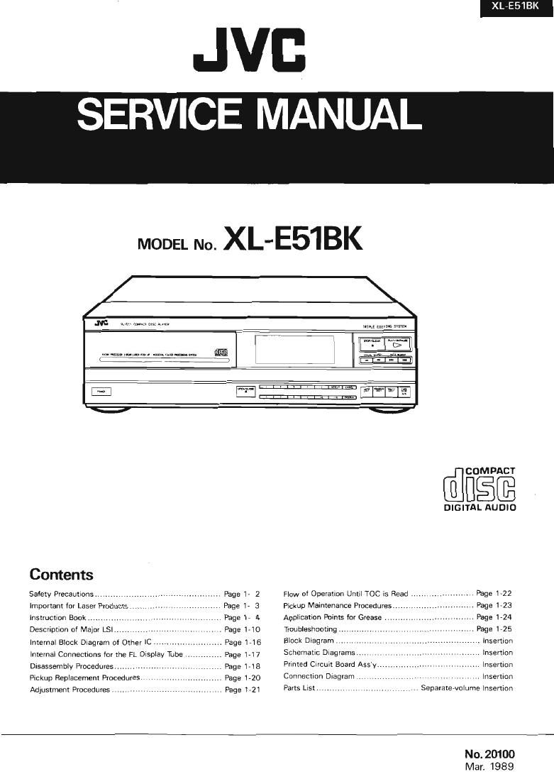 Jvc XLE 51 BK Service Manual