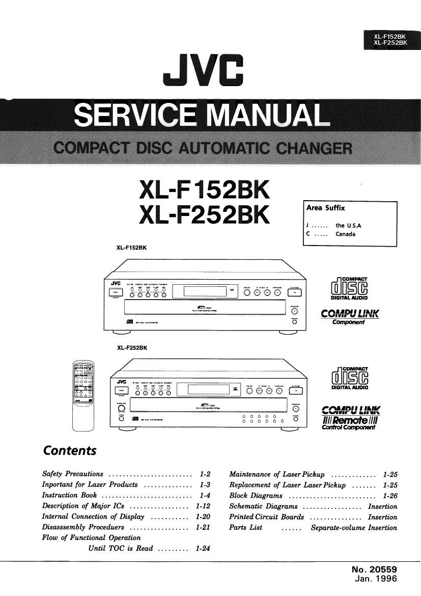 Jvc XLF 152 BK Service Manual