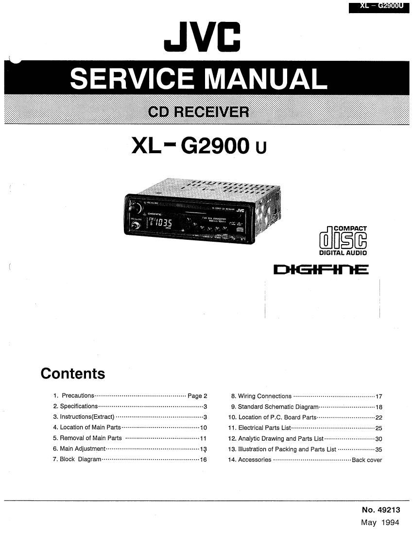 Jvc XLG 2900 Service Manual
