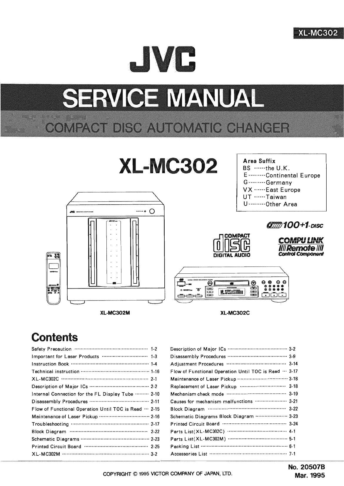 Jvc XLMC 302 Service Manual