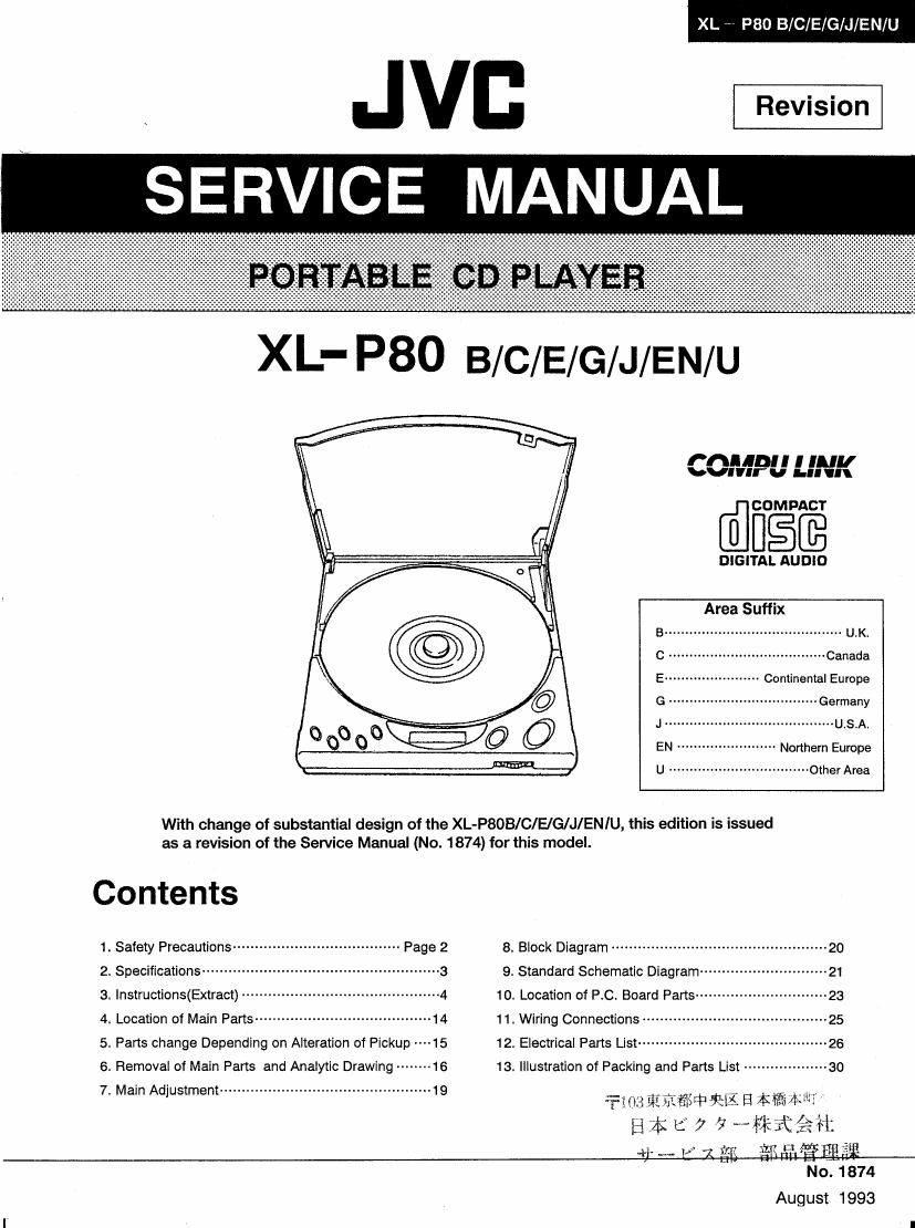 Jvc XLP 80 B Service Manual