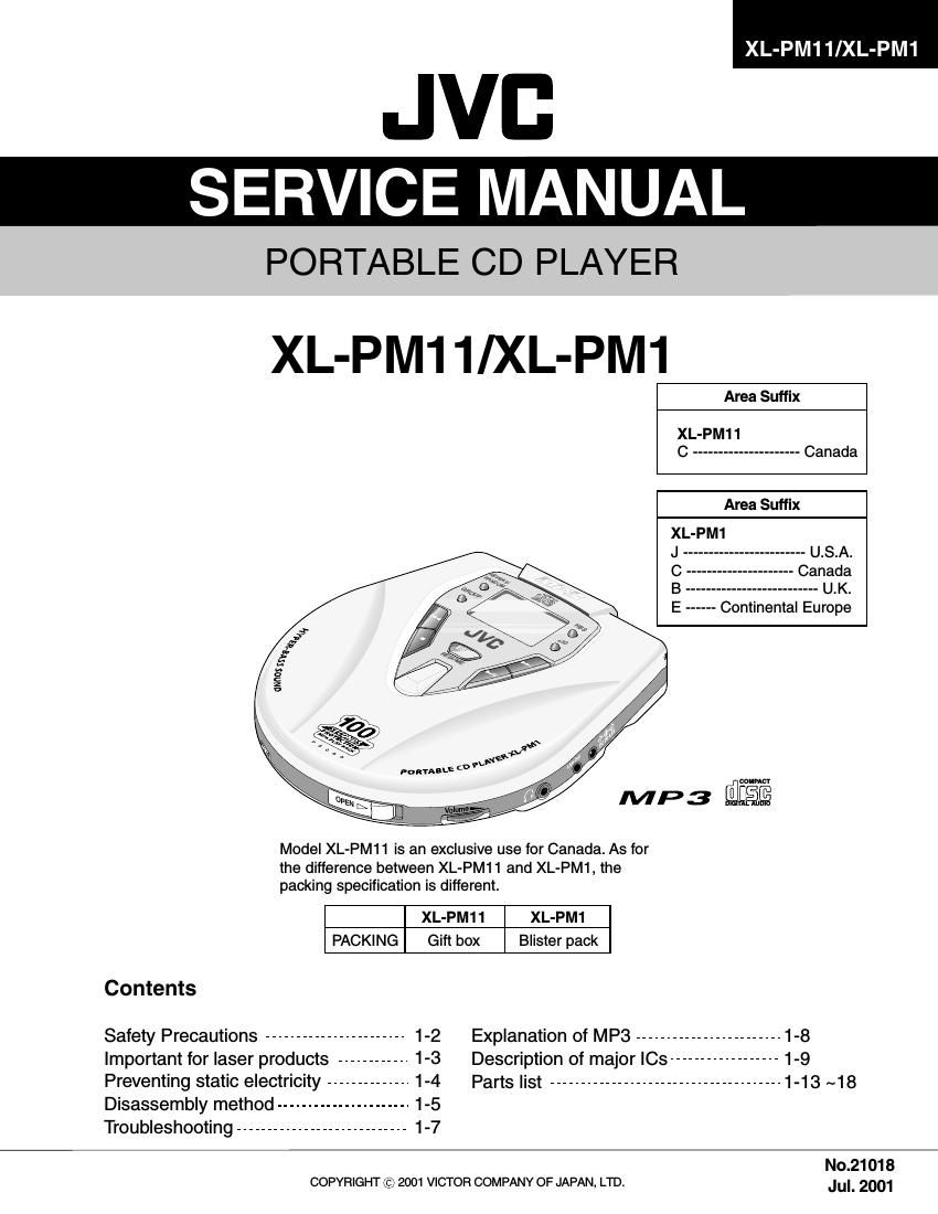 Jvc XLPM 1 Service Manual